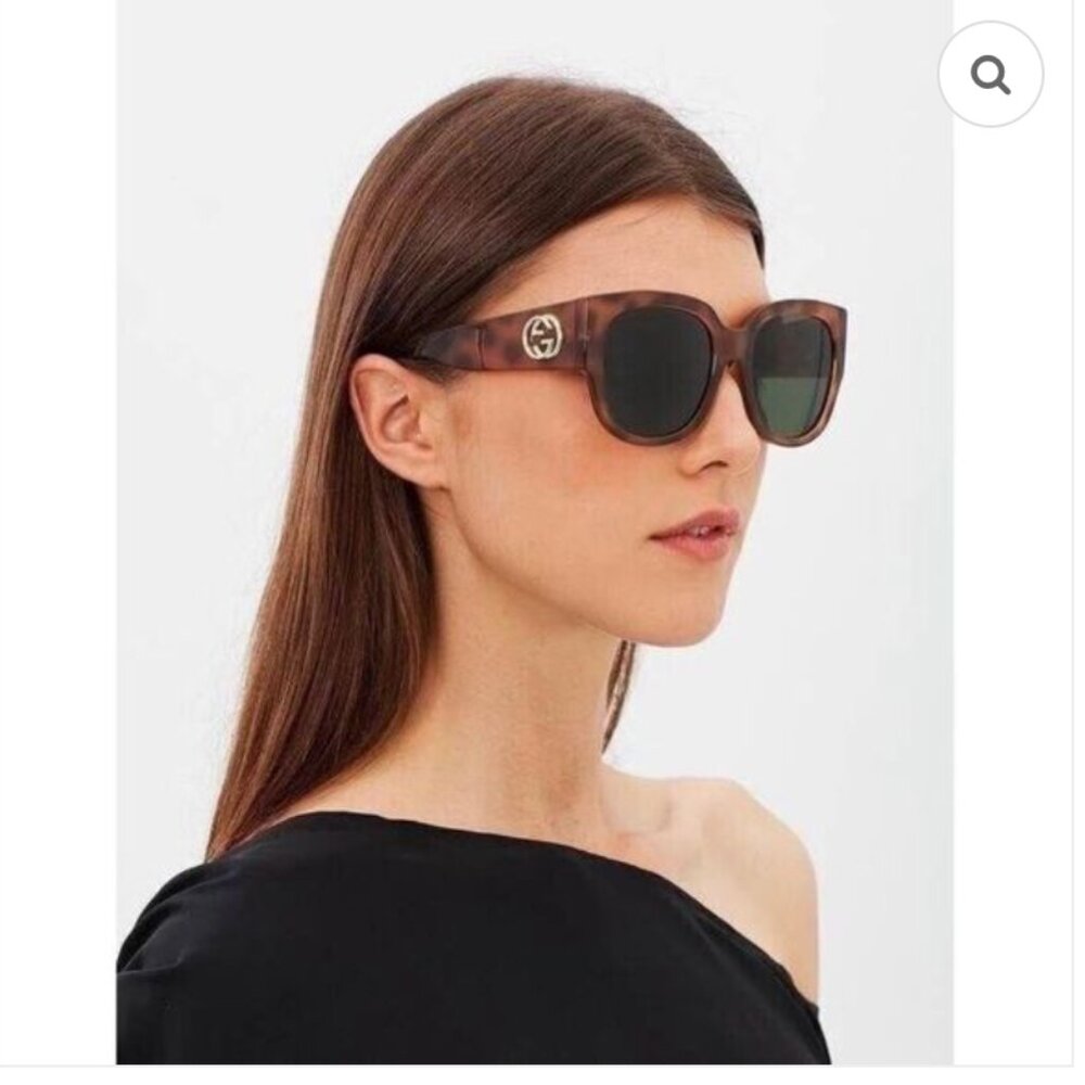 Gucci Sunglasses -  Acetate Square Frame Tortoise (GG0142SA)